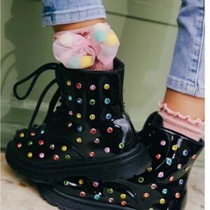 Lola And The Boys Colorful Studded Kids Boots